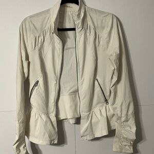 Zella Women's Cream Active Workout Jacket Medium